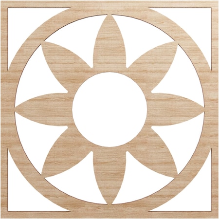 Ekena Millwork Blume Wood Fretwork Pierced Ceiling Medallion, Alder, 16"OD x 5 1/2"ID x 1/4"T CMWP16X16X0250BLAL